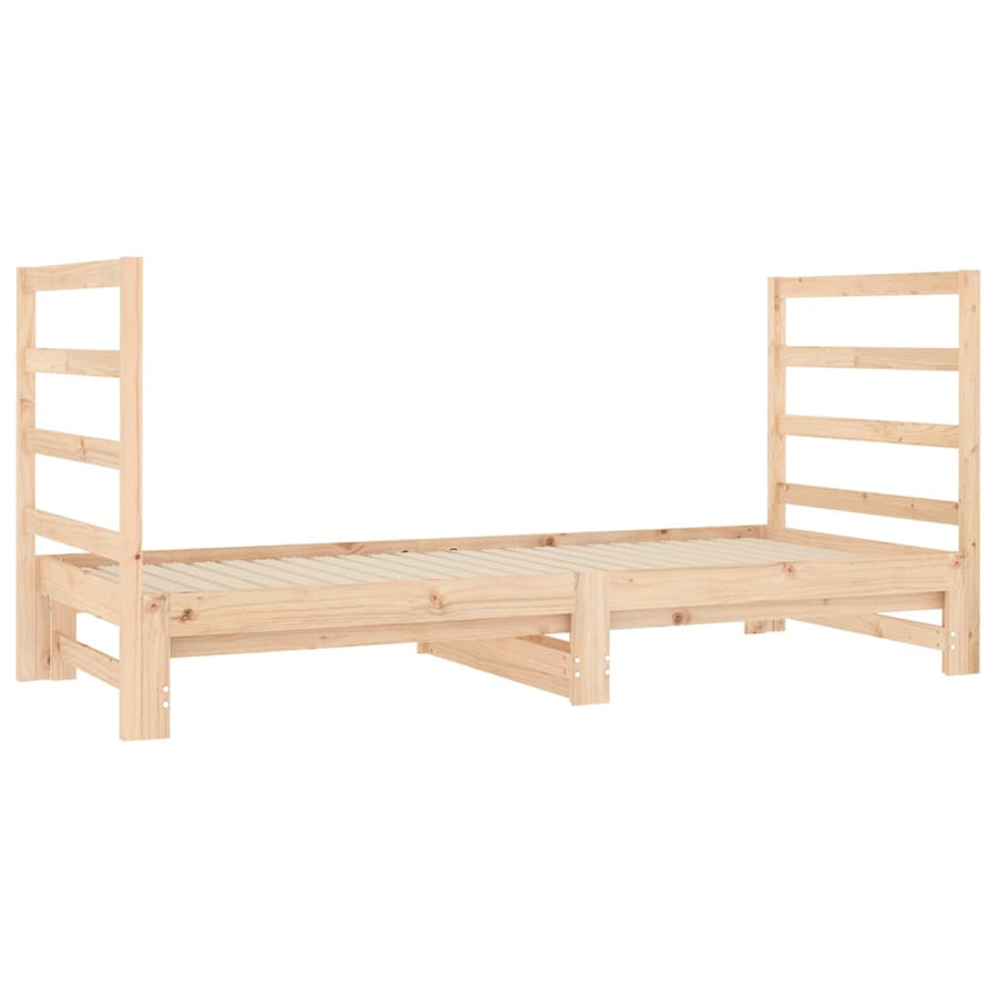 Slaapbank Uitschuifbaar Massief Grenenhout 2X(90X190) Cm