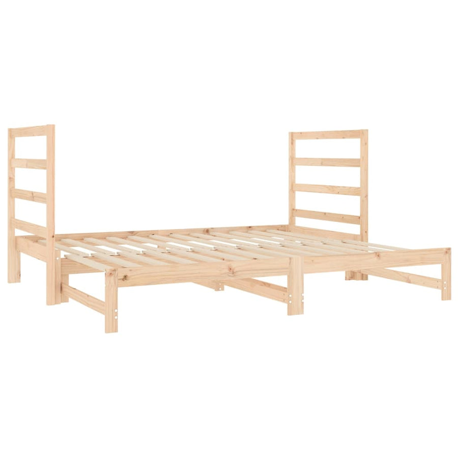 Slaapbank Uitschuifbaar Massief Grenenhout 2X(90X190) Cm