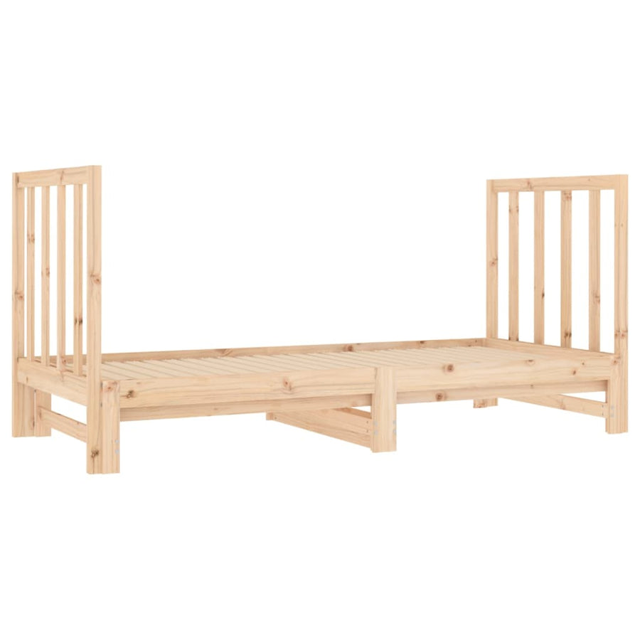 Slaapbank Uitschuifbaar Massief Grenenhout 2X(90X190) Cm