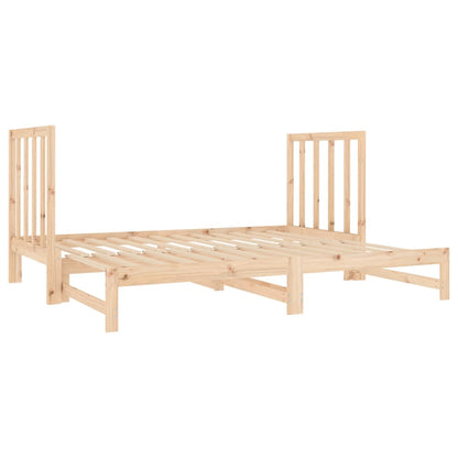 Slaapbank Uitschuifbaar Massief Grenenhout 2X(90X190) Cm