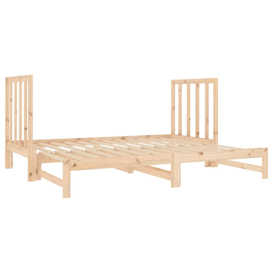 Slaapbank Uitschuifbaar Massief Grenenhout 2X(90X190) Cm