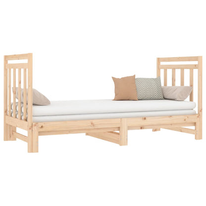 Slaapbank Uitschuifbaar Massief Grenenhout 2X(90X190) Cm