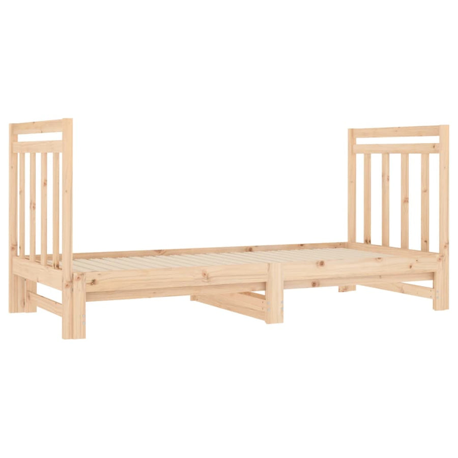 Slaapbank Uitschuifbaar Massief Grenenhout 2X(90X190) Cm