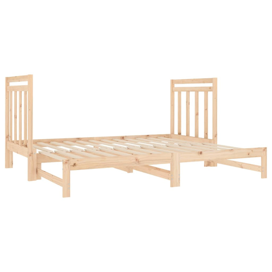 Slaapbank Uitschuifbaar Massief Grenenhout 2X(90X190) Cm