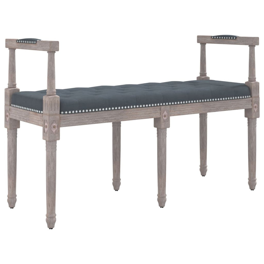 Bankje 110X40X70 Cm Fluweel Donkergrijs