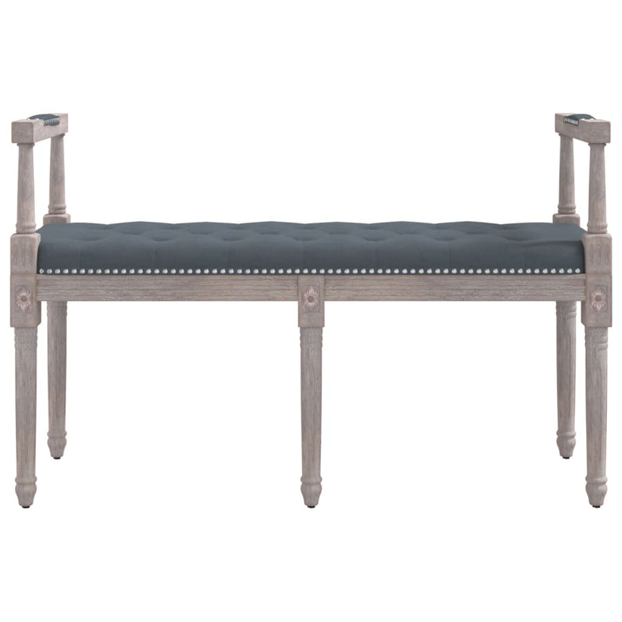 Bankje 110X40X70 Cm Fluweel Donkergrijs