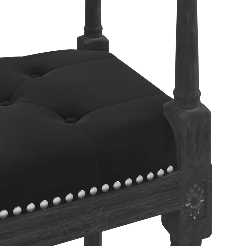 Bankje 110X40X70 Cm Fluweel Zwart