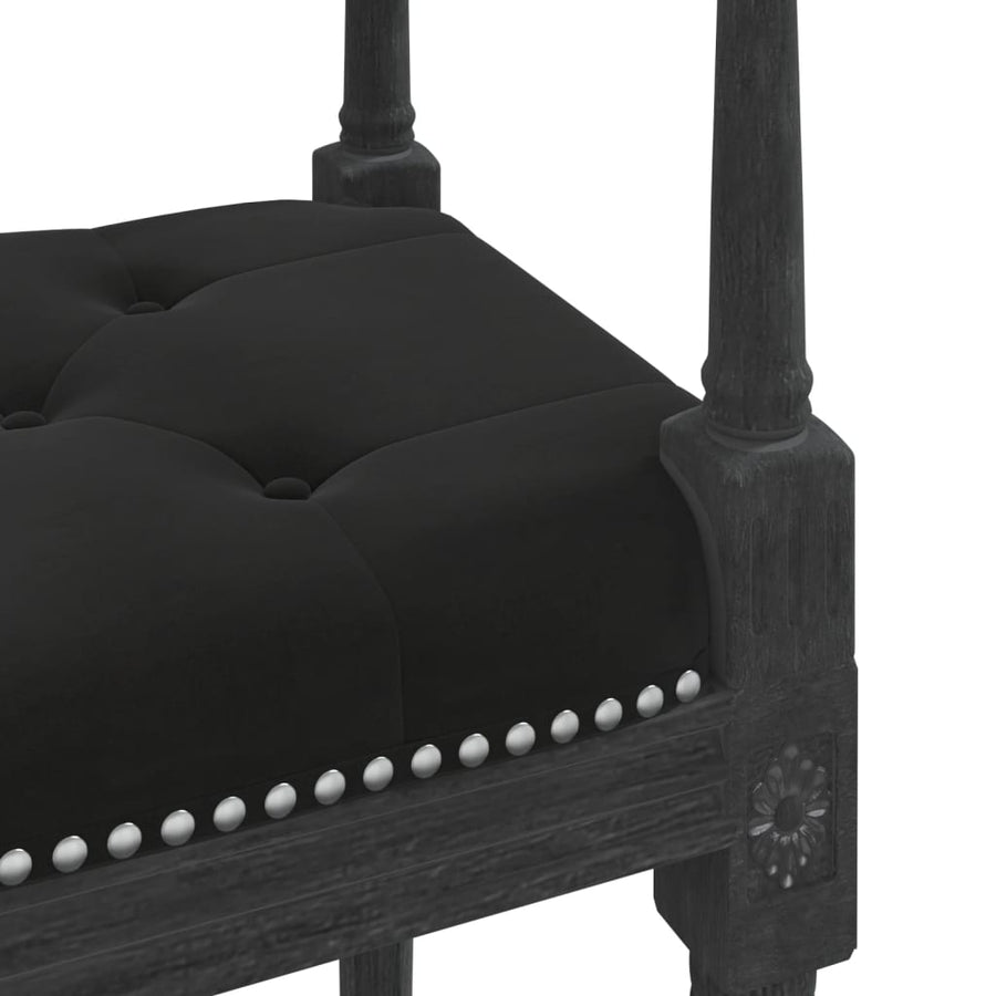 Bankje 110X40X70 Cm Fluweel Zwart