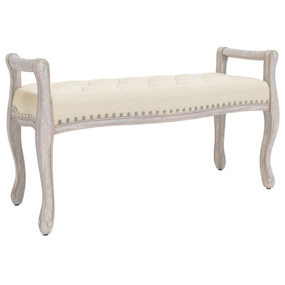 Bankje Linnen 110 x 45 x 60 cm Beige
