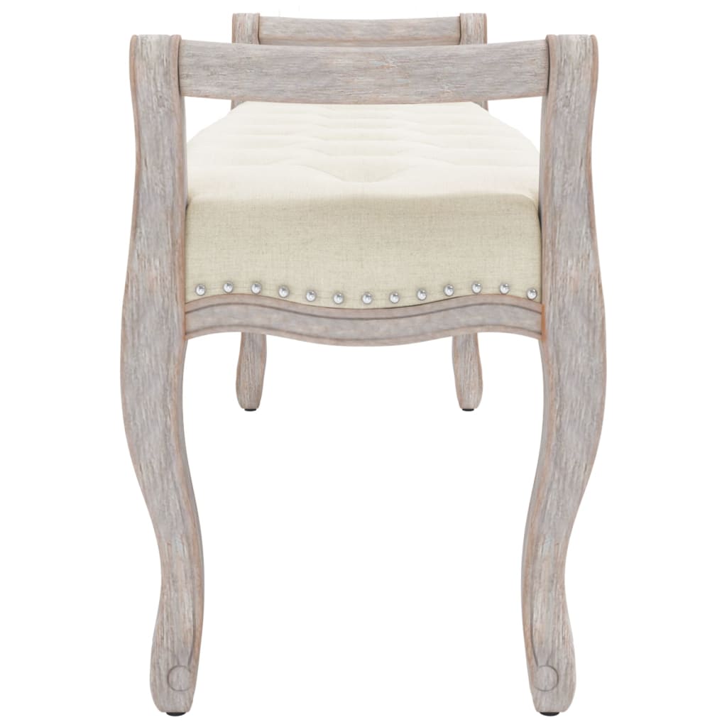 Bankje Linnen 110 x 45 x 60 cm Beige
