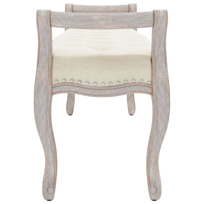 Bankje Linnen 110 x 45 x 60 cm Beige
