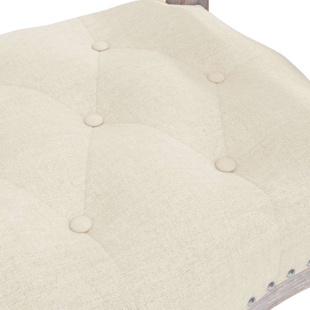 Bankje Linnen 110 x 45 x 60 cm Beige