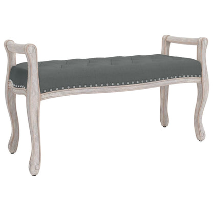 Bankje Stof Donker 110 x 45 x 60 cm Grijs
