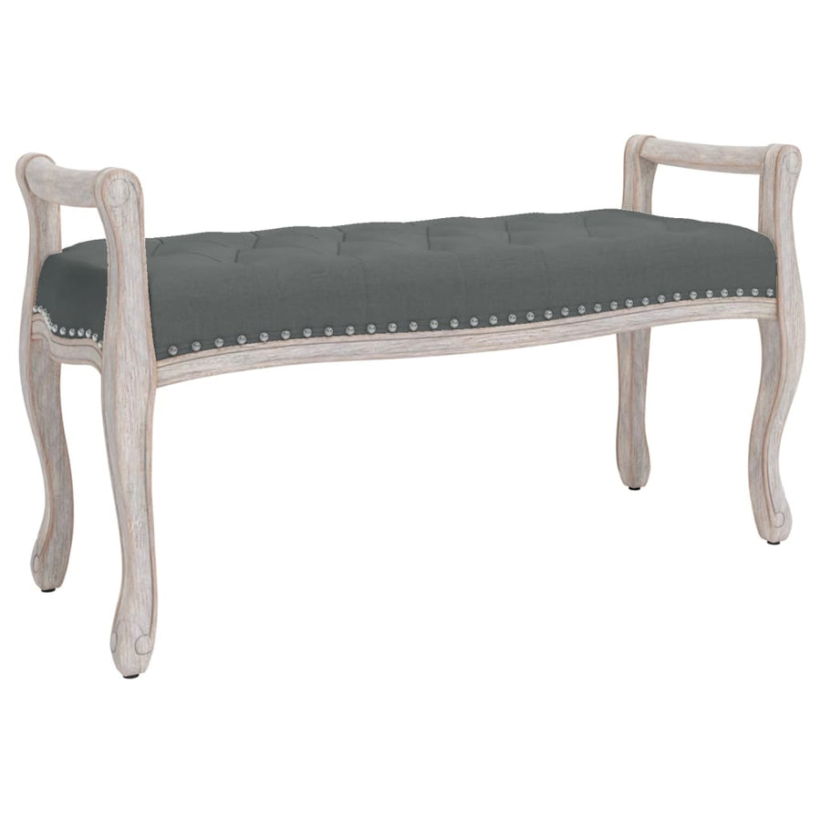 Bankje Stof Donker 110 x 45 x 60 cm Grijs
