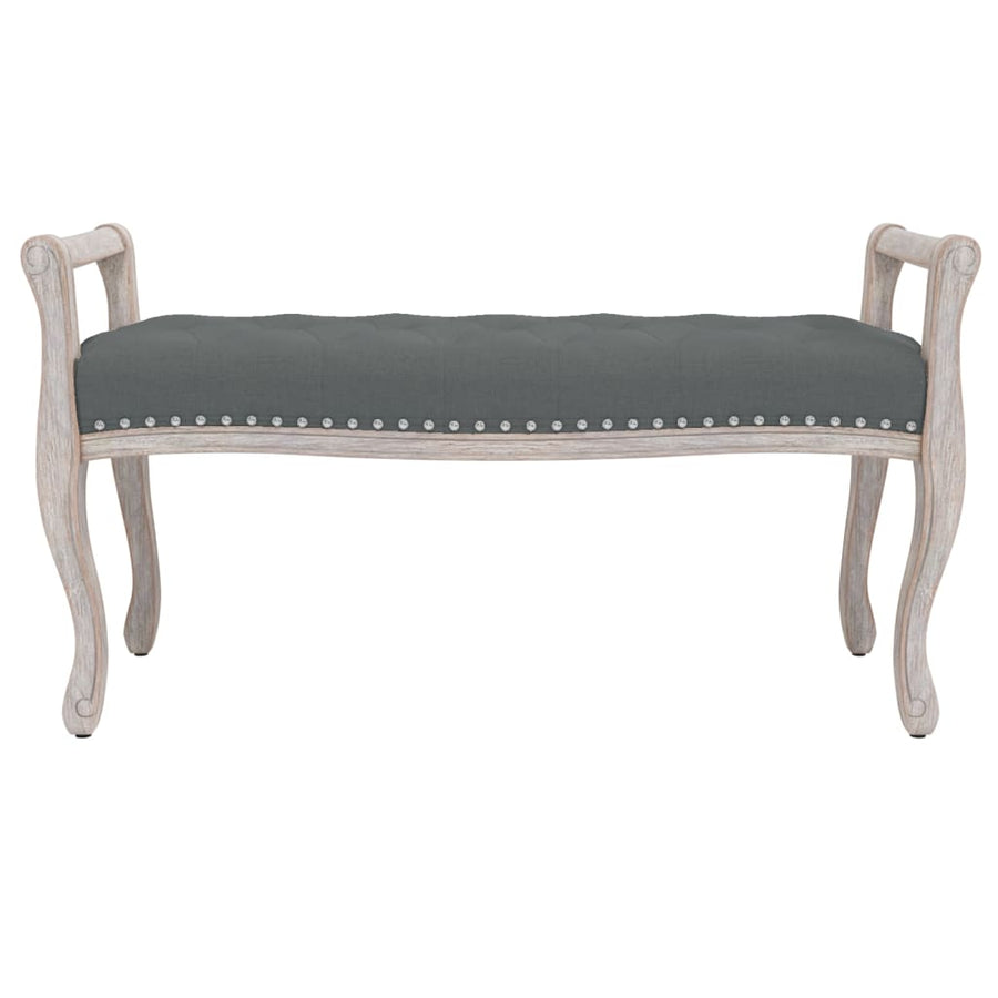 Bankje Stof Donker 110 x 45 x 60 cm Grijs