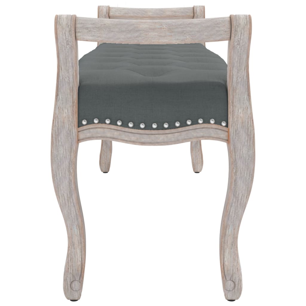 Bankje Stof Donker 110 x 45 x 60 cm Grijs