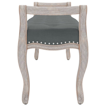 Bankje Stof Donker 110 x 45 x 60 cm Grijs