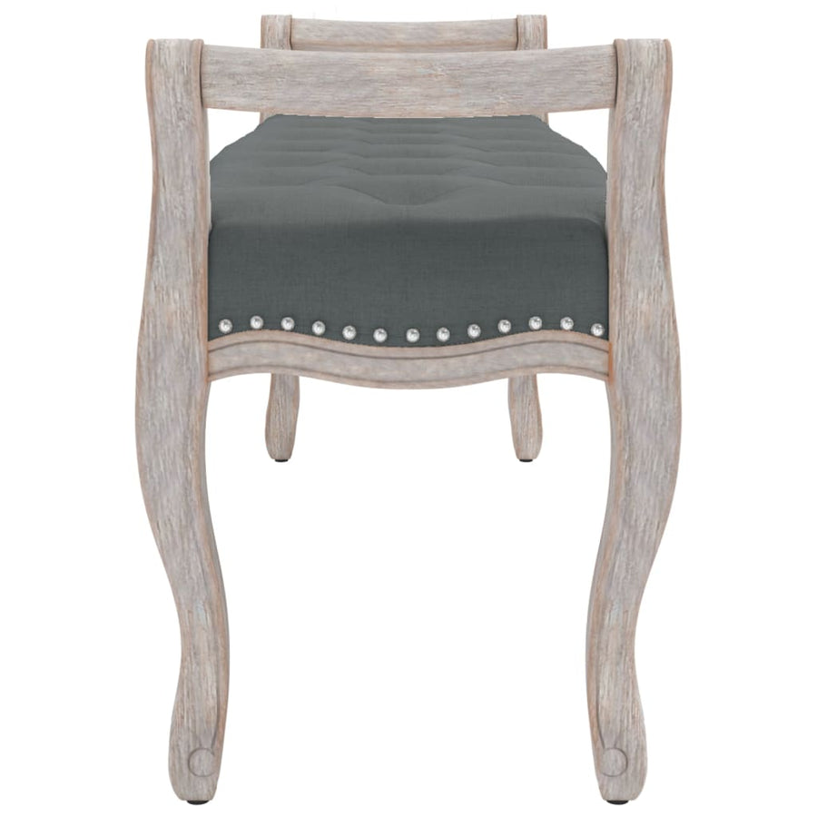 Bankje Stof Donker 110 x 45 x 60 cm Grijs