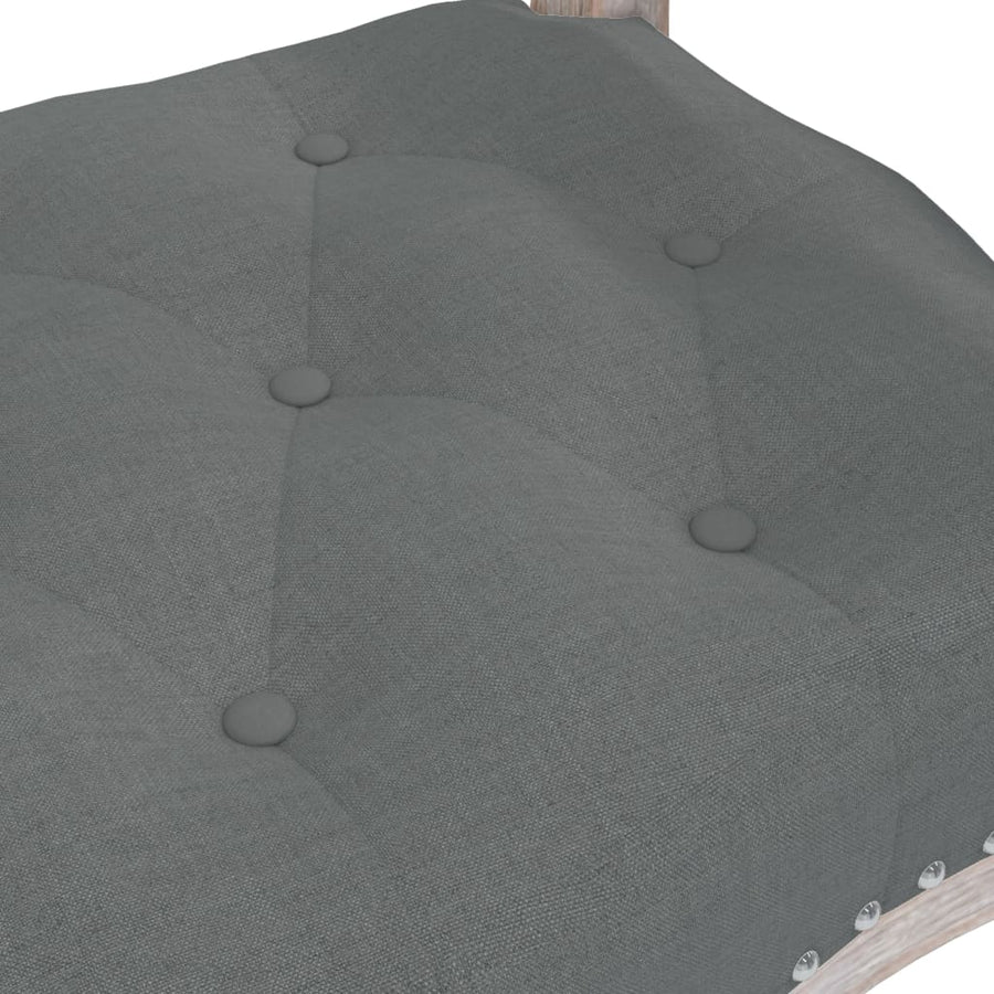 Bankje Stof Donker 110 x 45 x 60 cm Grijs