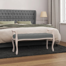 Bankje Stof Donker 110 x 45 x 60 cm Grijs