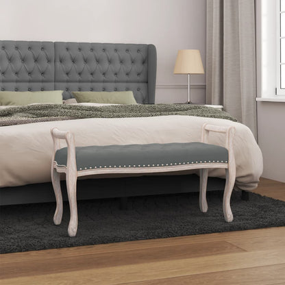 Bankje Stof Donker 110 x 45 x 60 cm Grijs