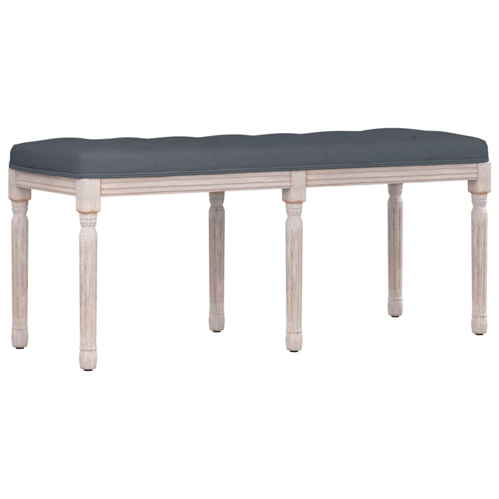 Bankje Fluweel 110 x 40 x 49 cm Donkergrijs