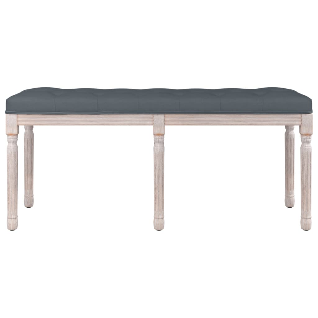 Bankje Fluweel 110 x 40 x 49 cm Donkergrijs