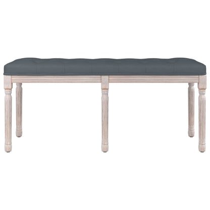 Bankje Fluweel 110 x 40 x 49 cm Donkergrijs