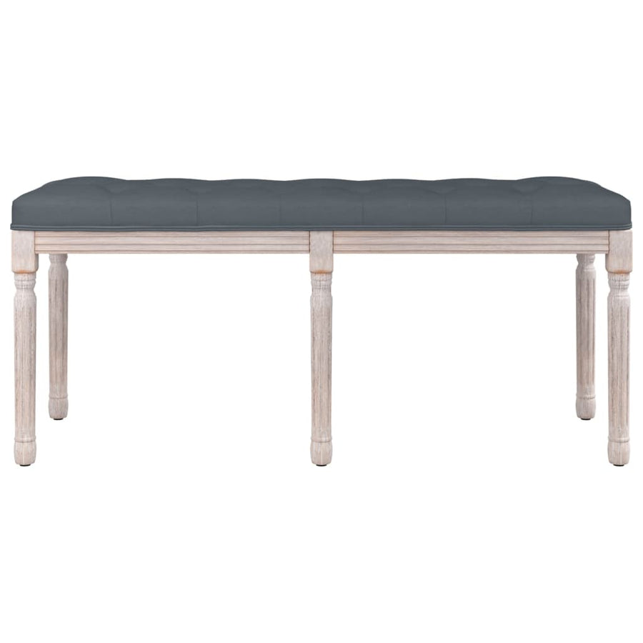 Bankje Fluweel 110 x 40 x 49 cm Donkergrijs