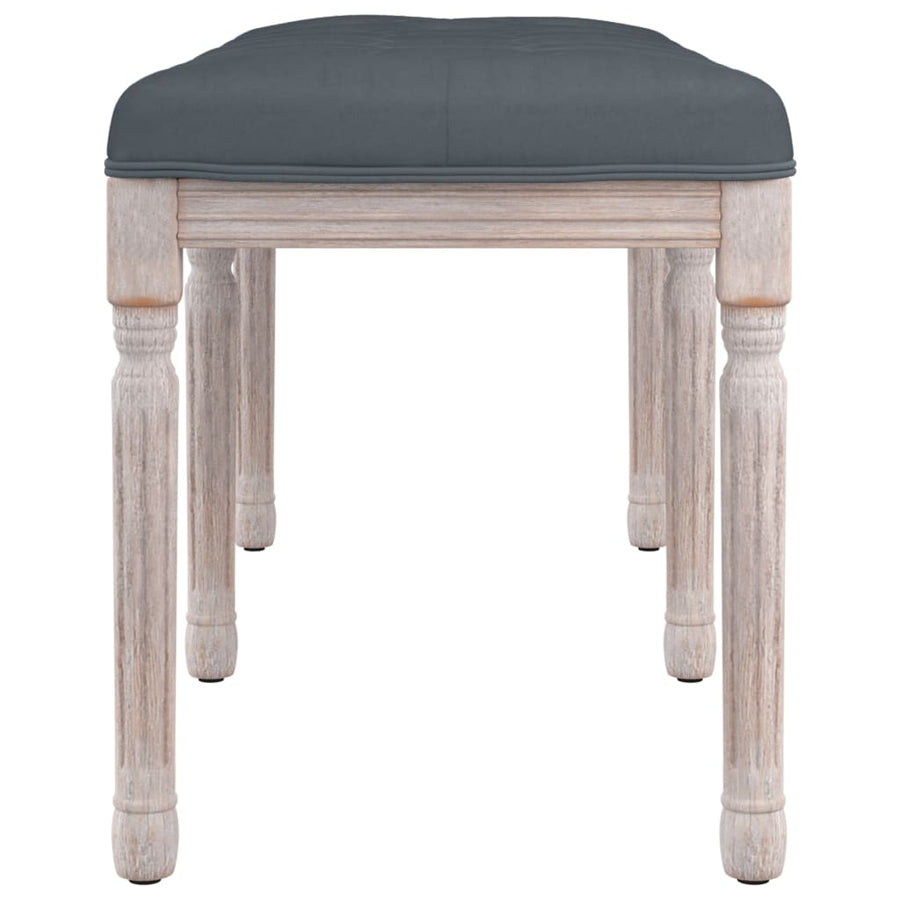 Bankje Fluweel 110 x 40 x 49 cm Donkergrijs