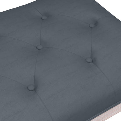 Bankje Fluweel 110 x 40 x 49 cm Donkergrijs