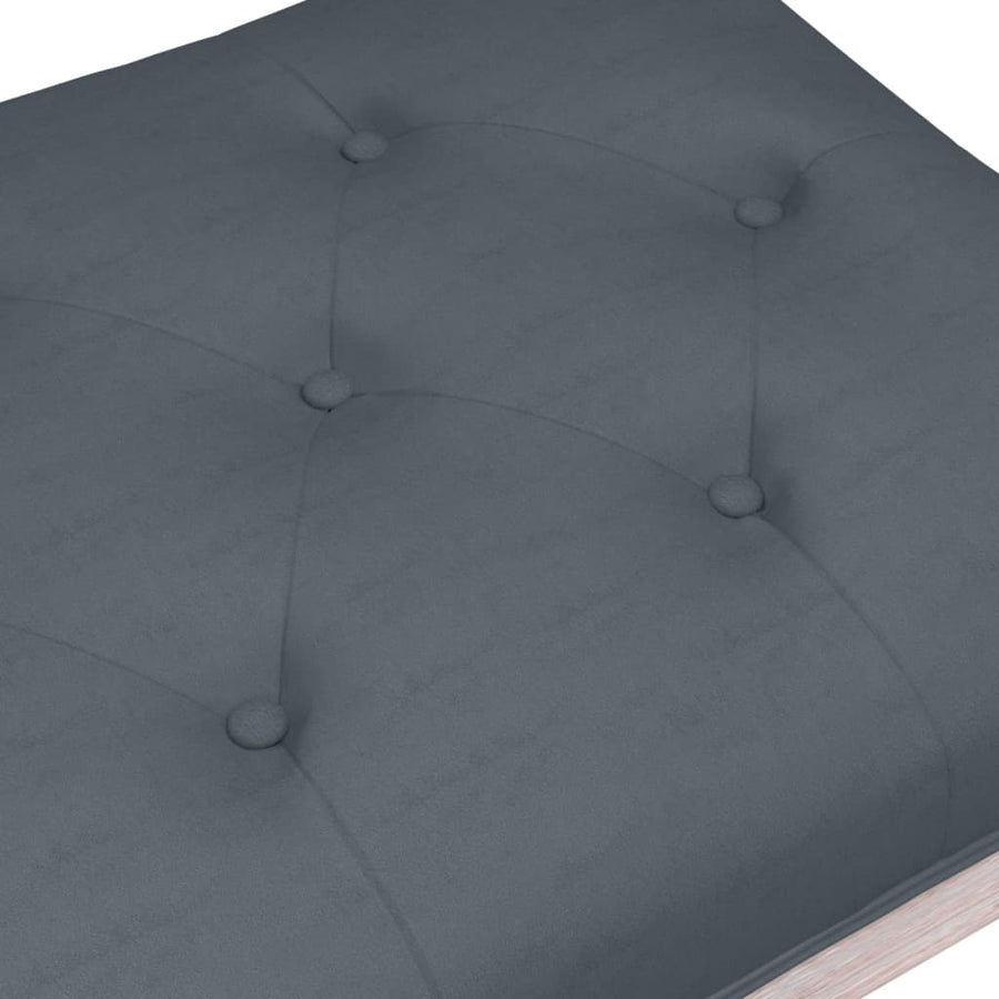 Bankje Fluweel 110 x 40 x 49 cm Donkergrijs