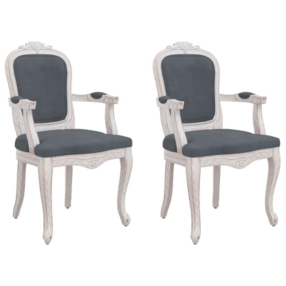 Eetkamerstoelen 2 st 62x59,5x100,5 cm fluweel donkergrijs
