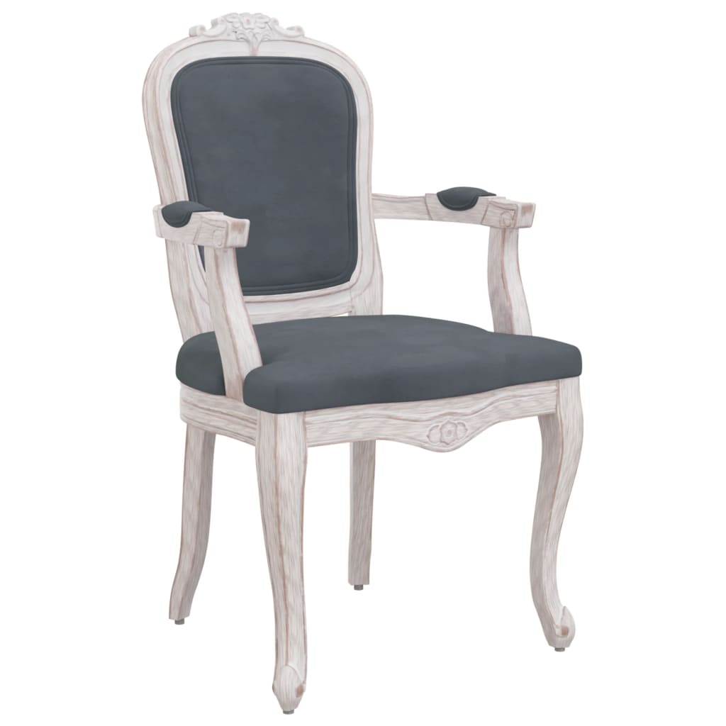 Eetkamerstoelen 2 st 62x59,5x100,5 cm fluweel donkergrijs