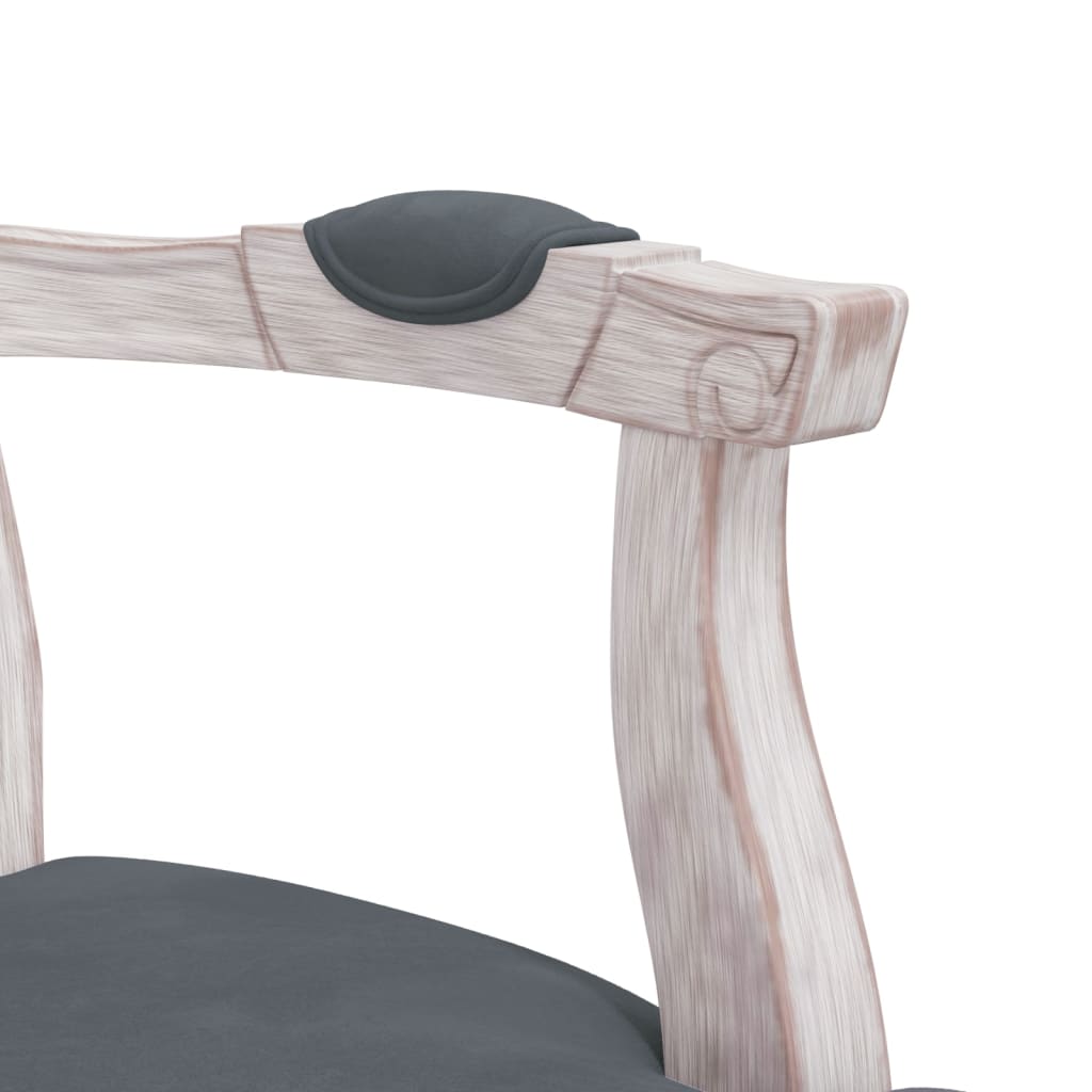 Eetkamerstoelen 2 st 62x59,5x100,5 cm fluweel donkergrijs