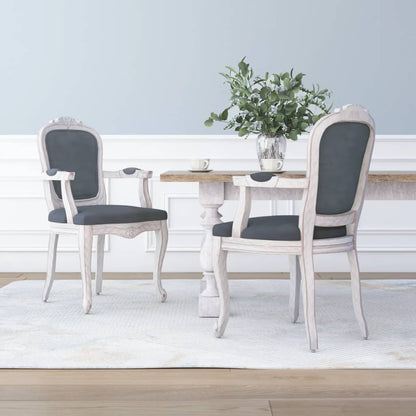 Eetkamerstoelen 2 st 62x59,5x100,5 cm fluweel donkergrijs