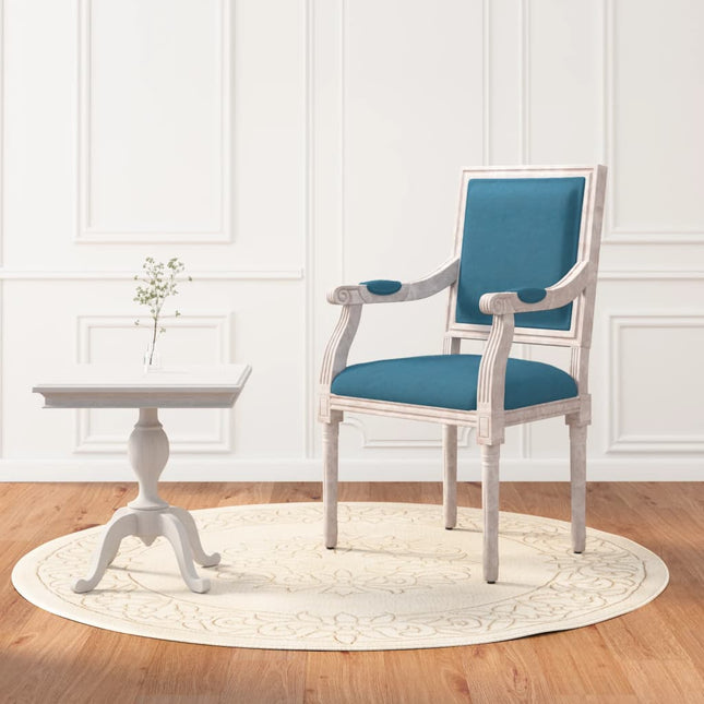 Fauteuil 54X59X99 Cm Fluweel Blauw