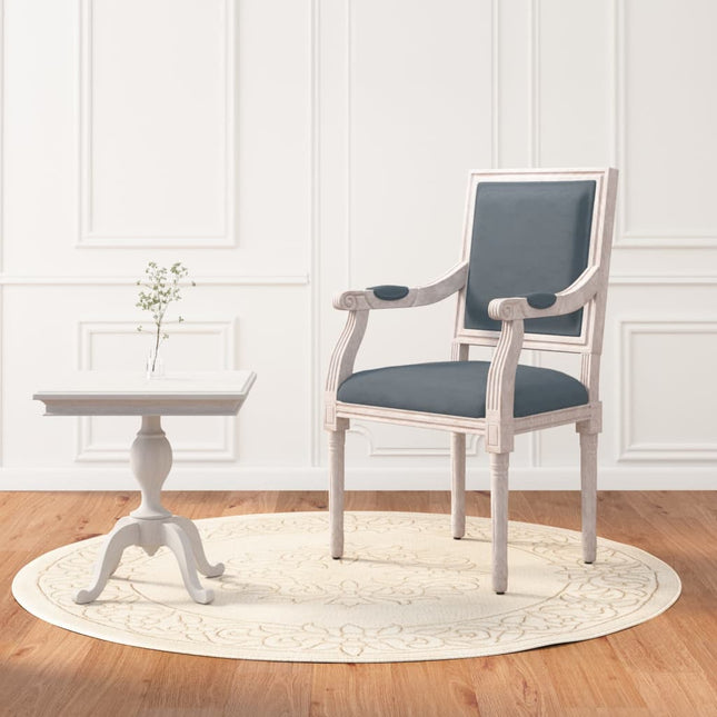 Fauteuil 54X59X99 Cm Fluweel Donkergrijs