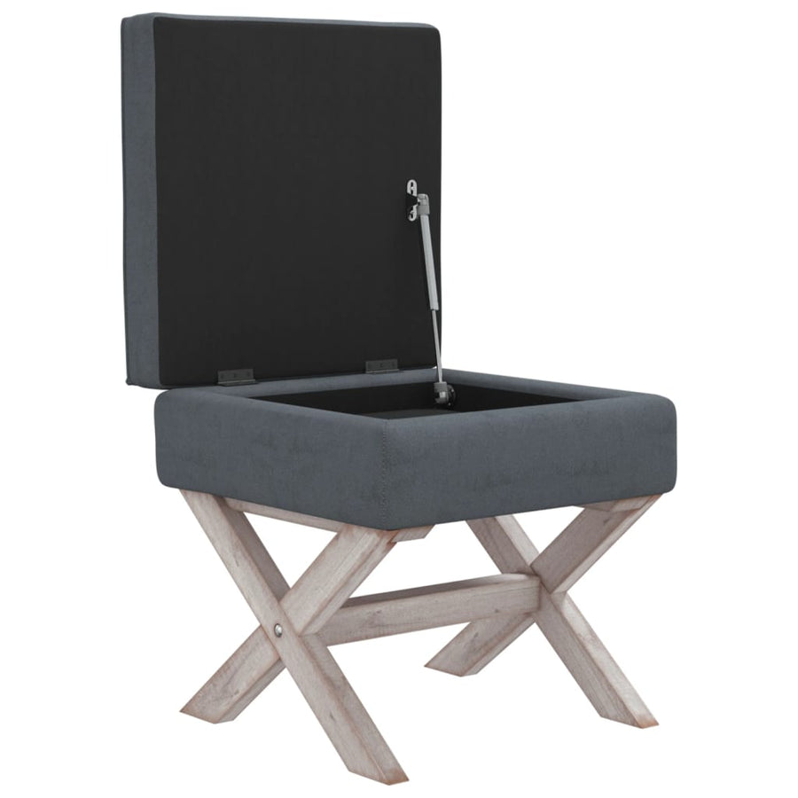 Opbergkruk 45X45X49 Cm Fluweel Donkergrijs