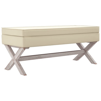 Opbergbankje 110X45X49 Cm Linnen Beige