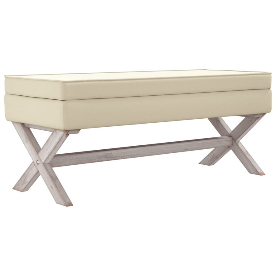 Opbergbankje 110X45X49 Cm Linnen Beige