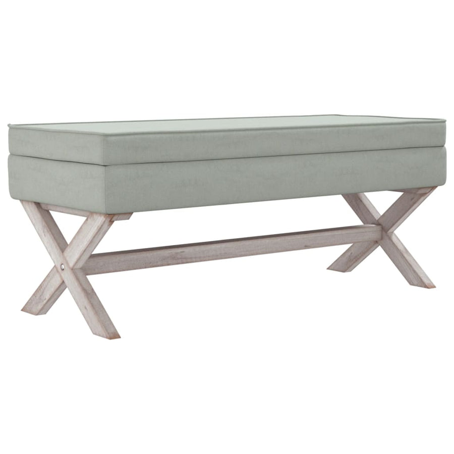 Opbergkruk 110X45X49 Cm Fluweel Lichtgrijs