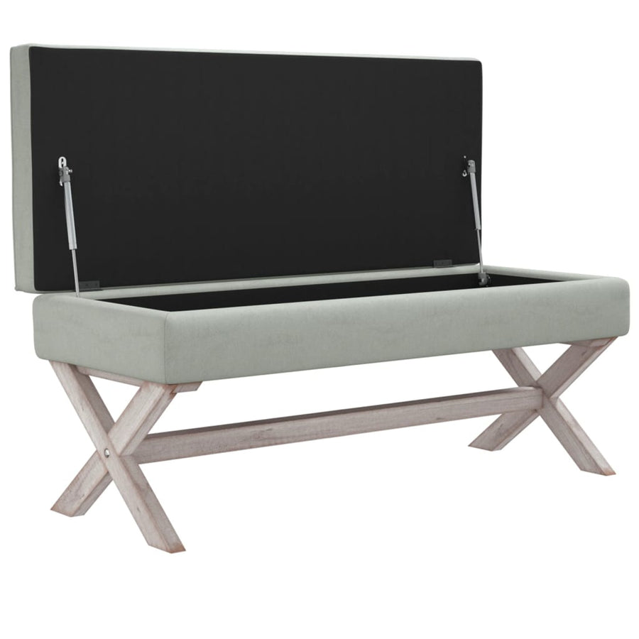 Opbergkruk 110X45X49 Cm Fluweel Lichtgrijs