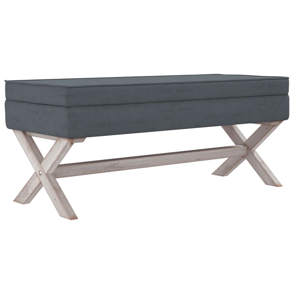 Opbergkruk 110X45X49 Cm Fluweel Donkergrijs