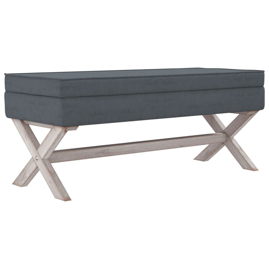Opbergkruk 110X45X49 Cm Fluweel Donkergrijs