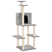 Kattenmeubel 144,5 cm donkergrijs sisal