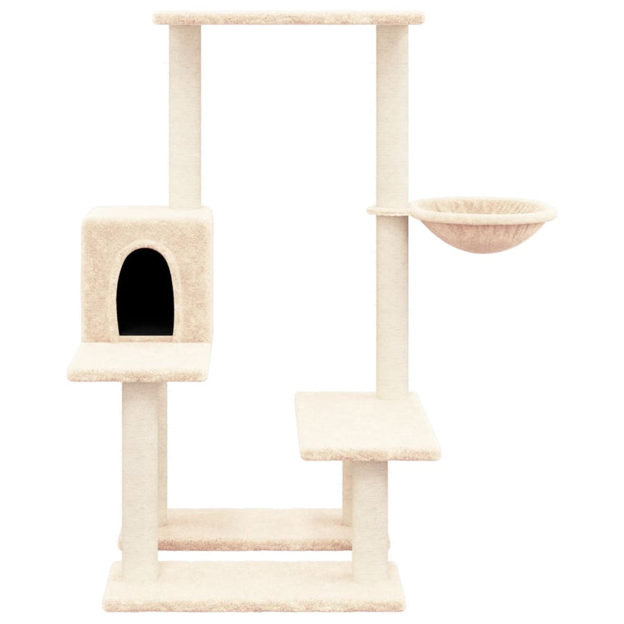 Kattenmeubel Met Sisal Krabpalen 94,5 Cm Kleurig Crème