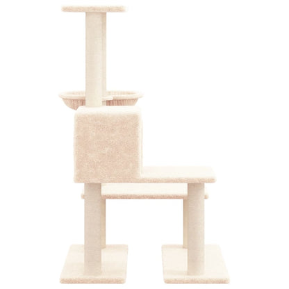 Kattenmeubel Met Sisal Krabpalen 94,5 Cm Kleurig Crème