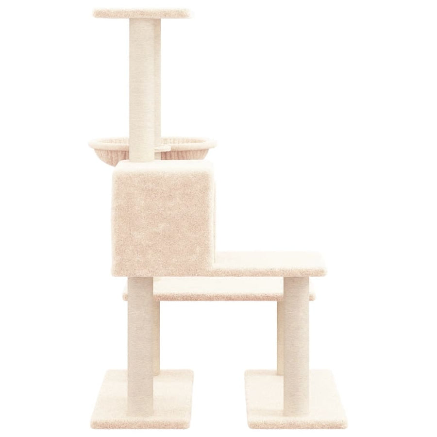 Kattenmeubel Met Sisal Krabpalen 94,5 Cm Kleurig Crème