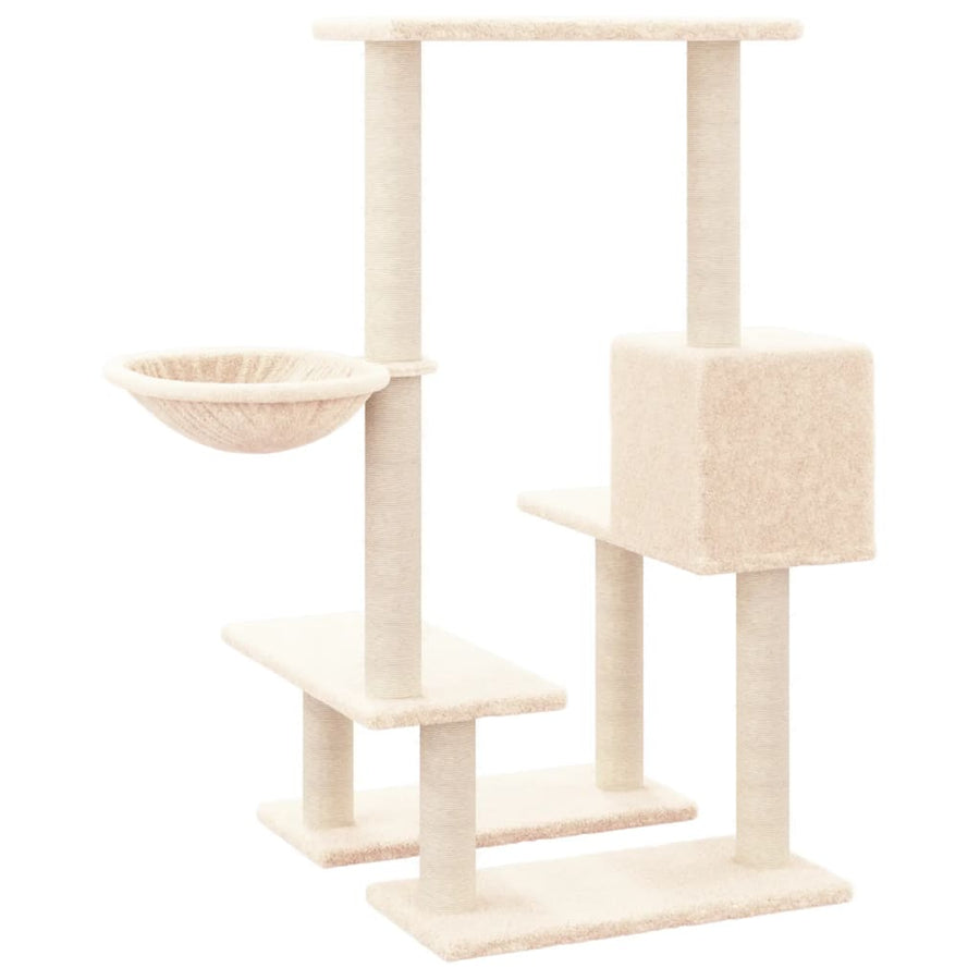 Kattenmeubel Met Sisal Krabpalen 94,5 Cm Kleurig Crème